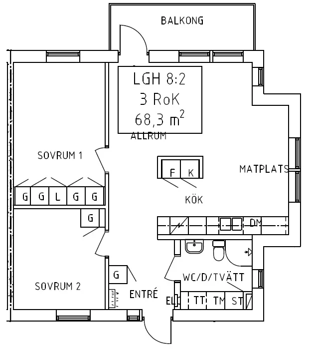 Hyreslägenhet på Växjö i vaxjo