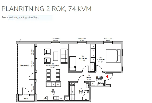 Hyreslägenhet på Växjö i vaxjo