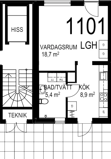 Hyreslägenhet på Stockholm i stockholm