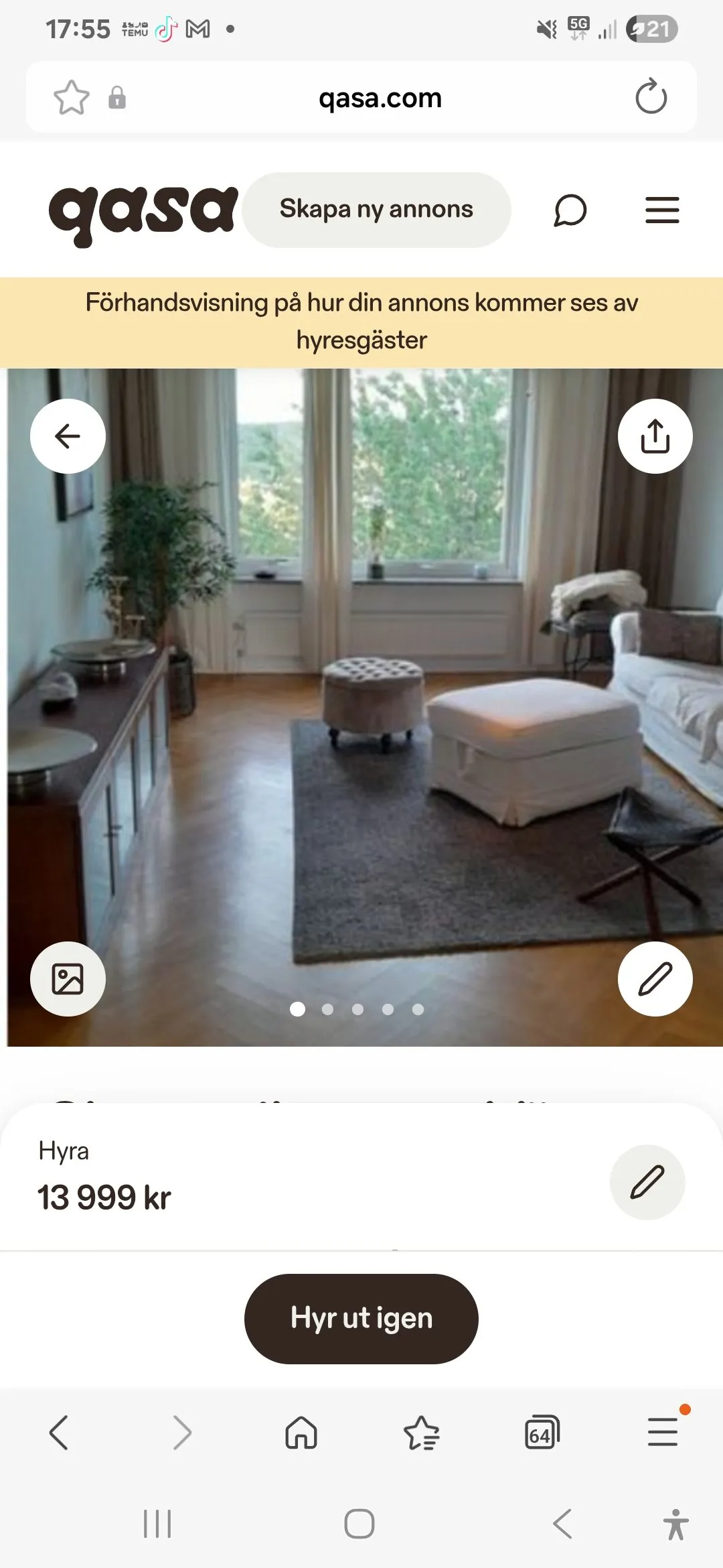 Hyreslägenhet på Göteborg i goteborg