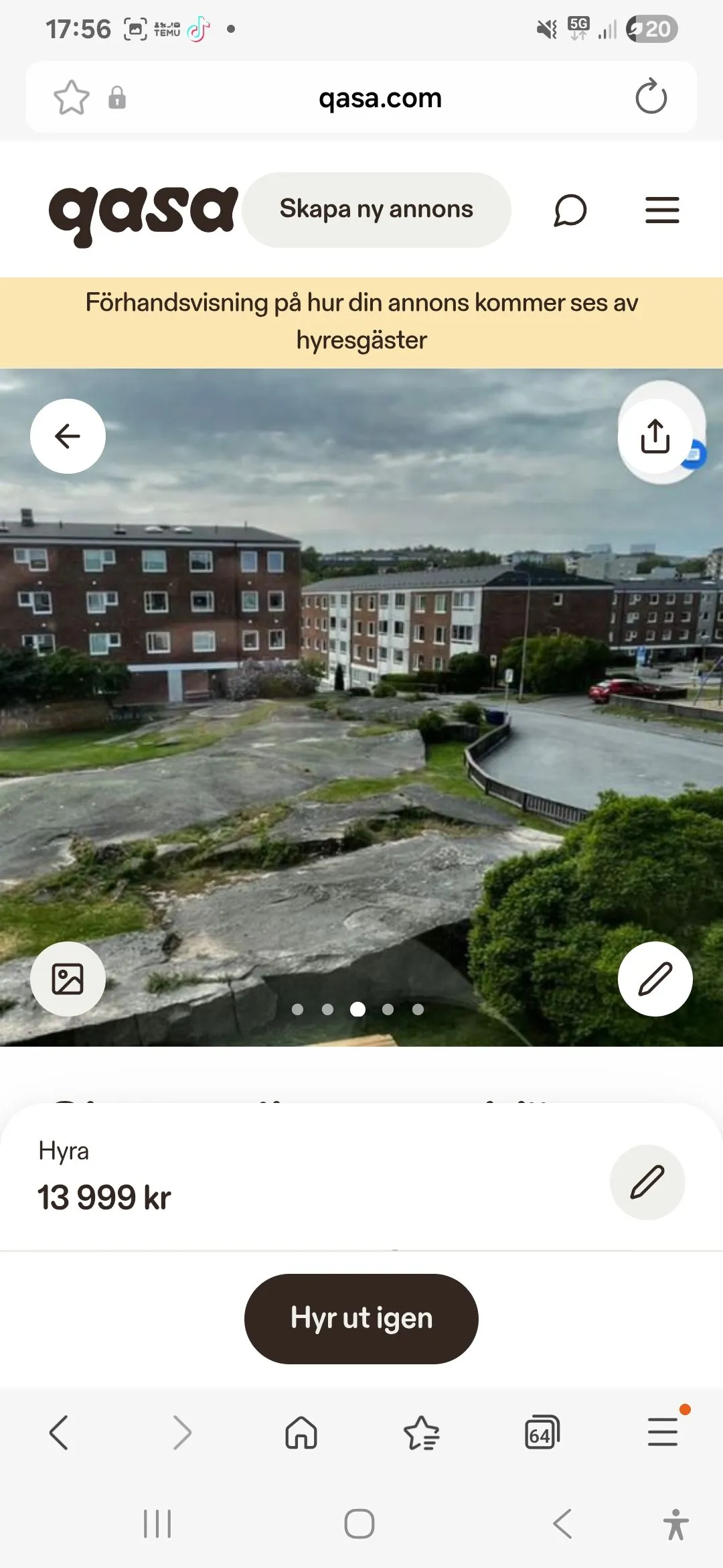 Hyreslägenhet på Göteborg i goteborg