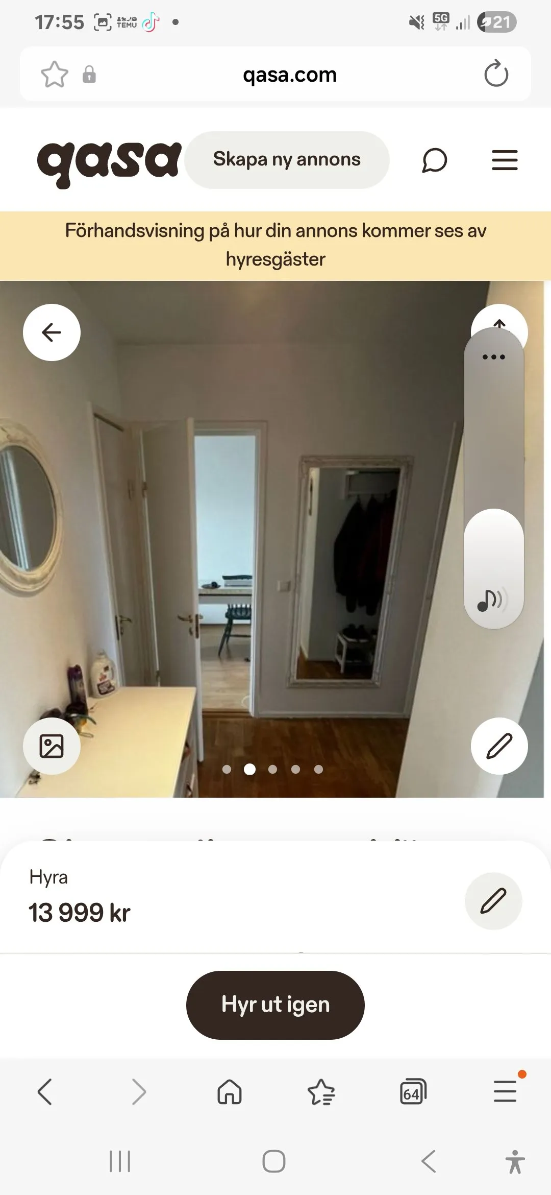 Hyreslägenhet på Göteborg i goteborg