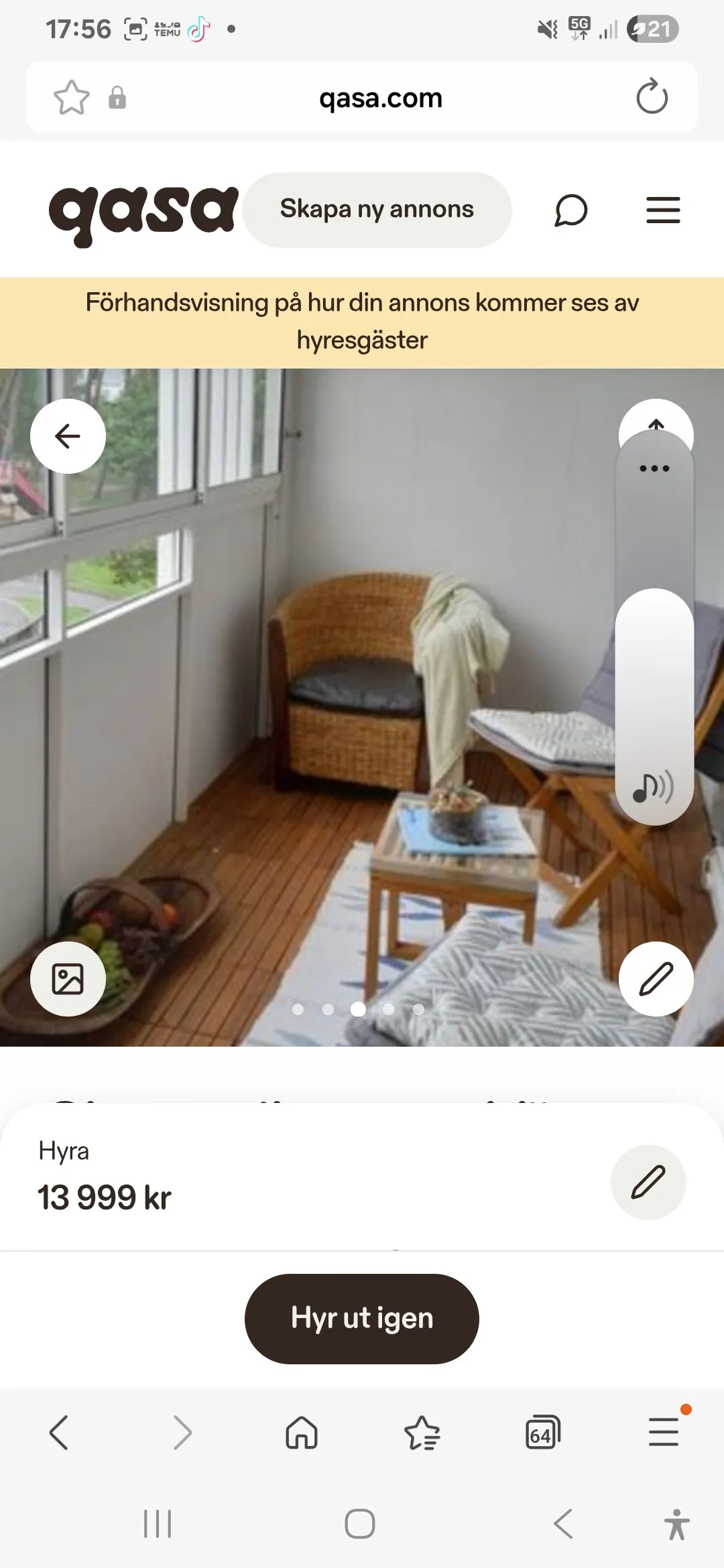 Hyreslägenhet på Göteborg i goteborg