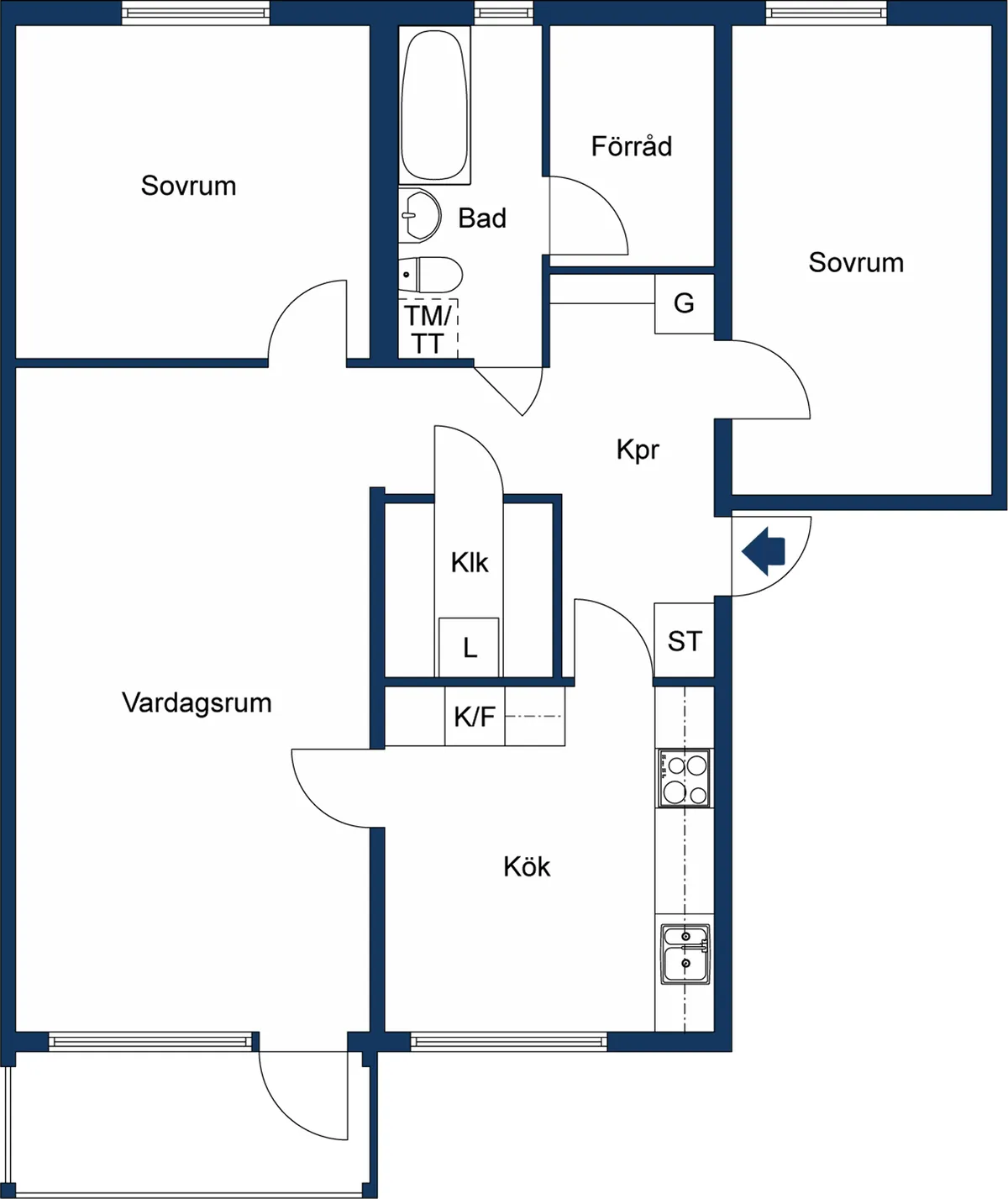 Hyreslägenhet på Kalmar i kalmar