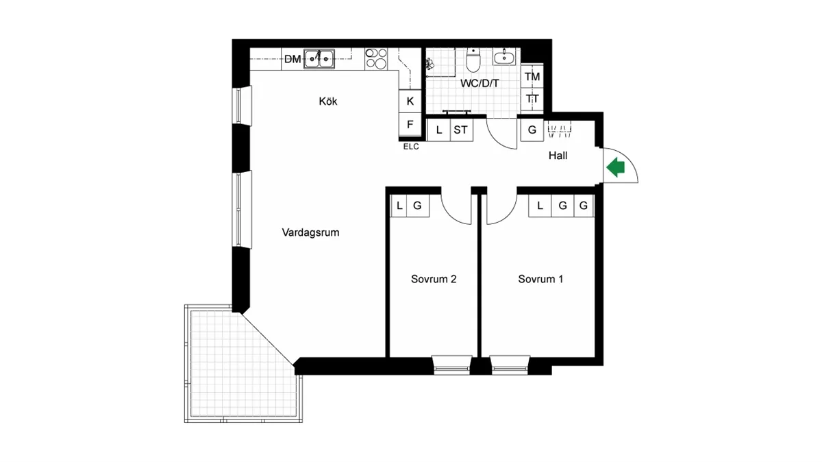 Hyreslägenhet på Falkenberg i falkenberg