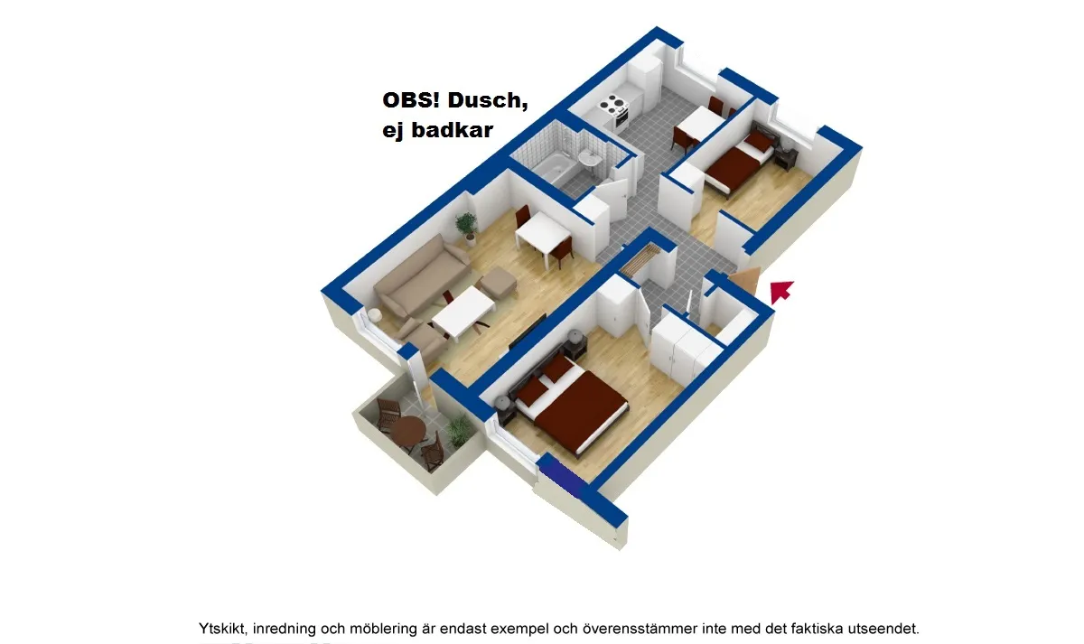 Hyreslägenhet på Borås i boras