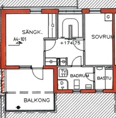 Hyreslägenhet på Växjö i vaxjo