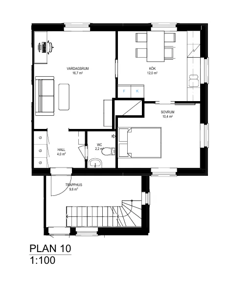Hyreslägenhet på Kåge i kage