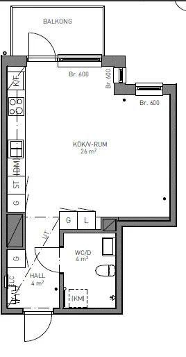 Hyreslägenhet på Jordbro i jordbro