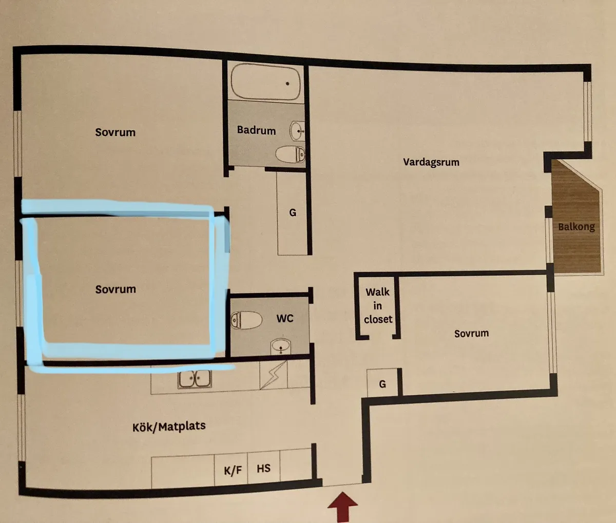 Hyreslägenhet på Lund i lund