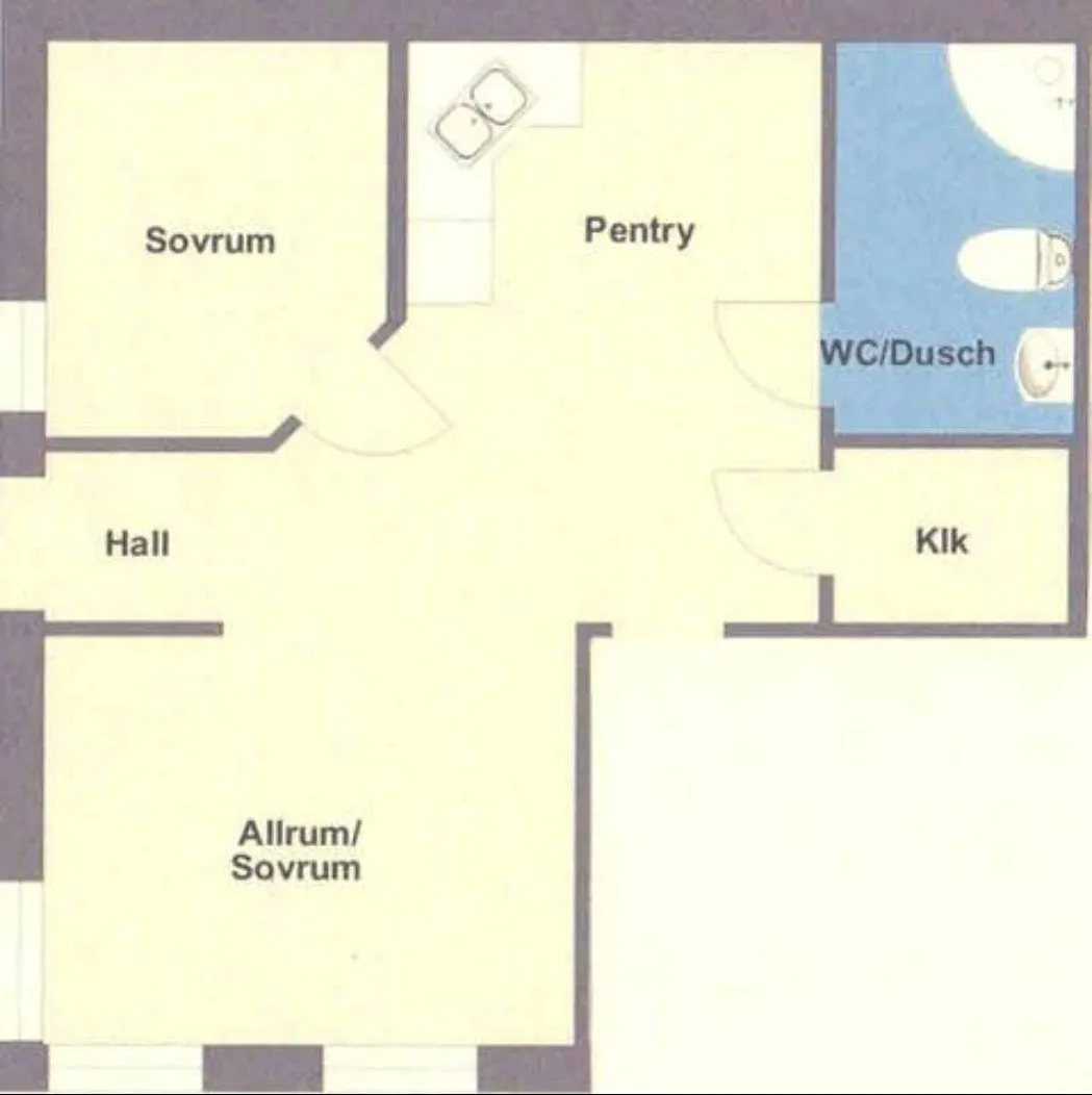 Hyreslägenhet på Trångsund i trangsund