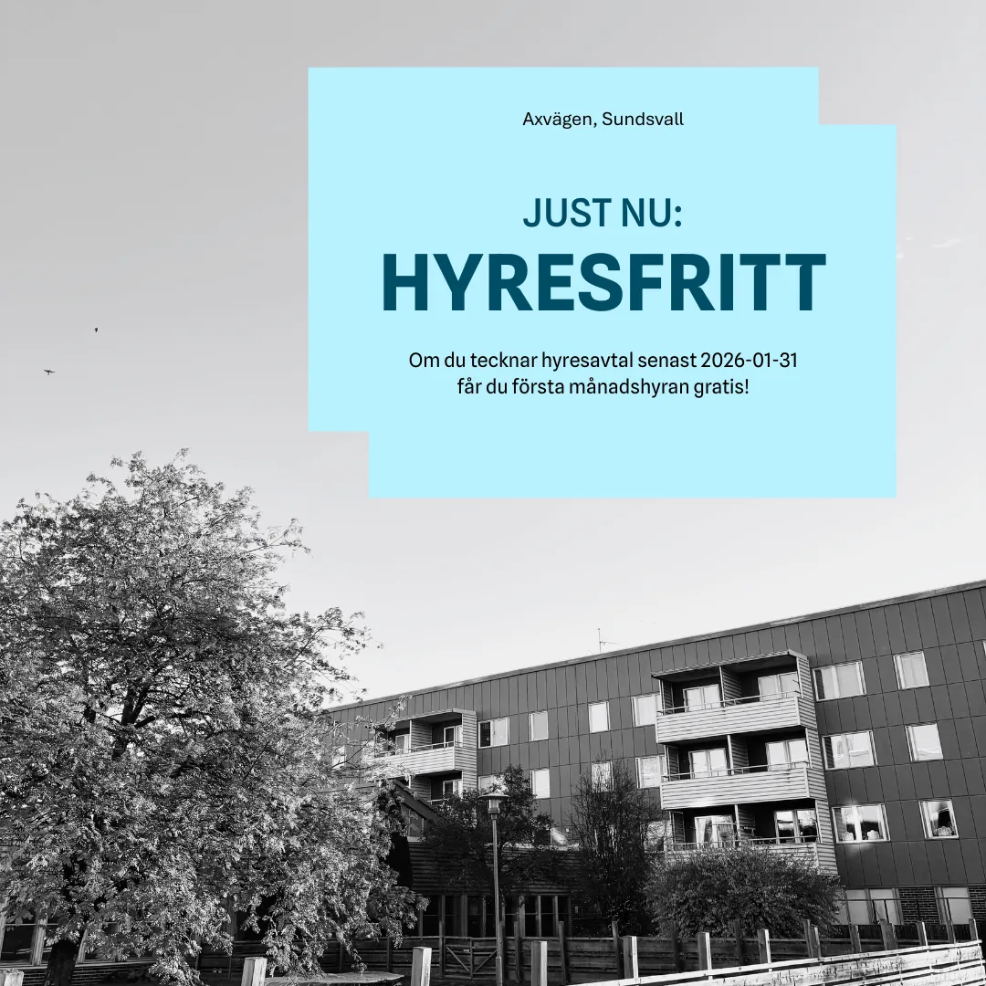 Hyreslägenhet på Sundsvall i sundsvall