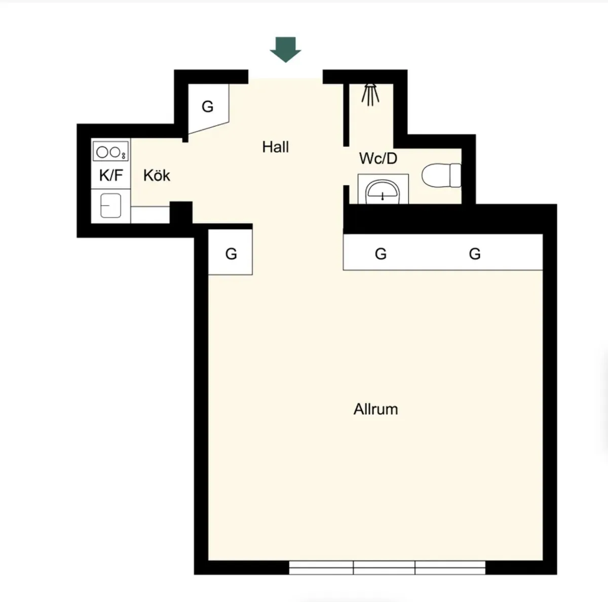 Hyreslägenhet på Solna i solna