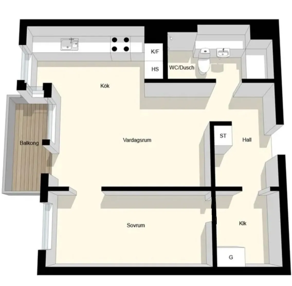 Hyreslägenhet på Bromma i bromma