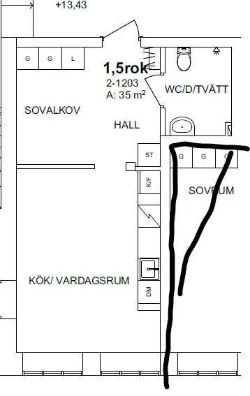 Hyreslägenhet på Gävle i gavle