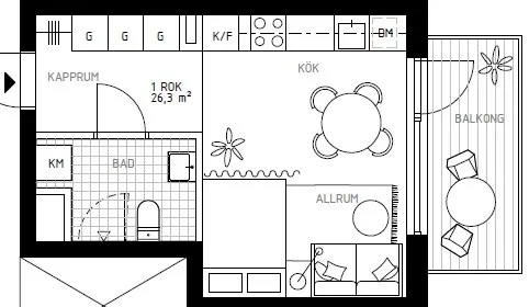 Hyreslägenhet på Hässelby i hasselby