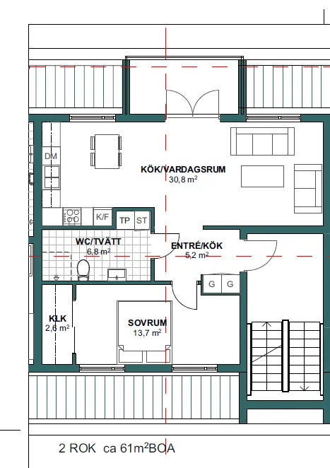Hyreslägenhet på Karlshamn i karlshamn