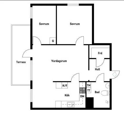Hyreslägenhet på Bromma i bromma