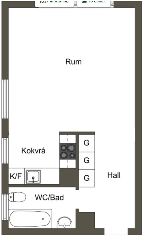 Hyreslägenhet på Växjö i vaxjo