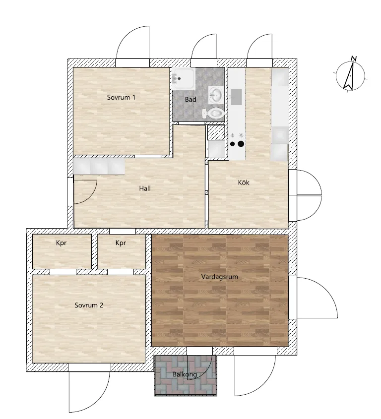Hyreslägenhet på Alvesta i alvesta