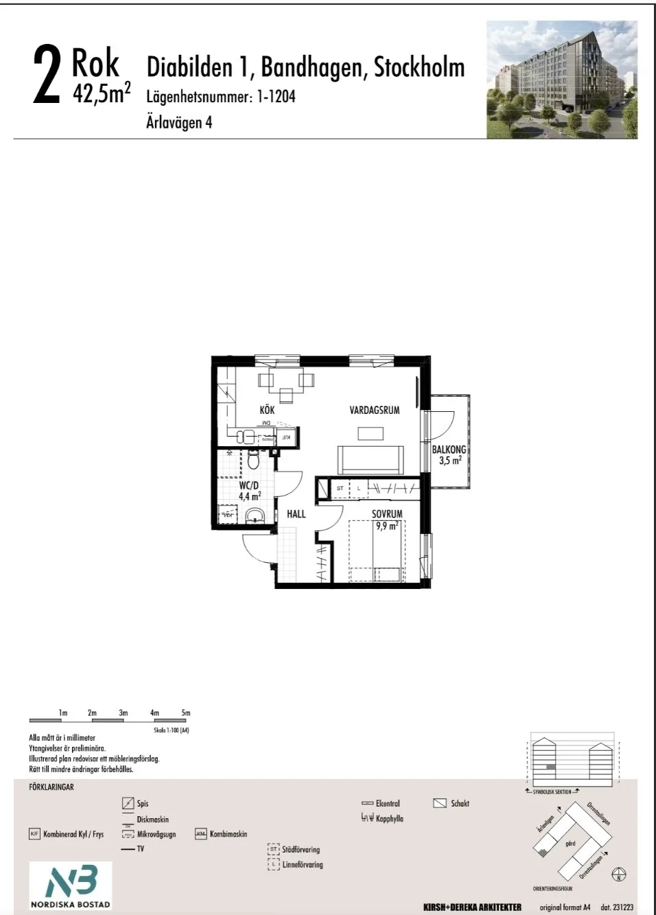 Hyreslägenhet på Bandhagen i bandhagen