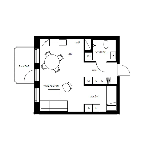 Hyreslägenhet på Tyresö i tyreso