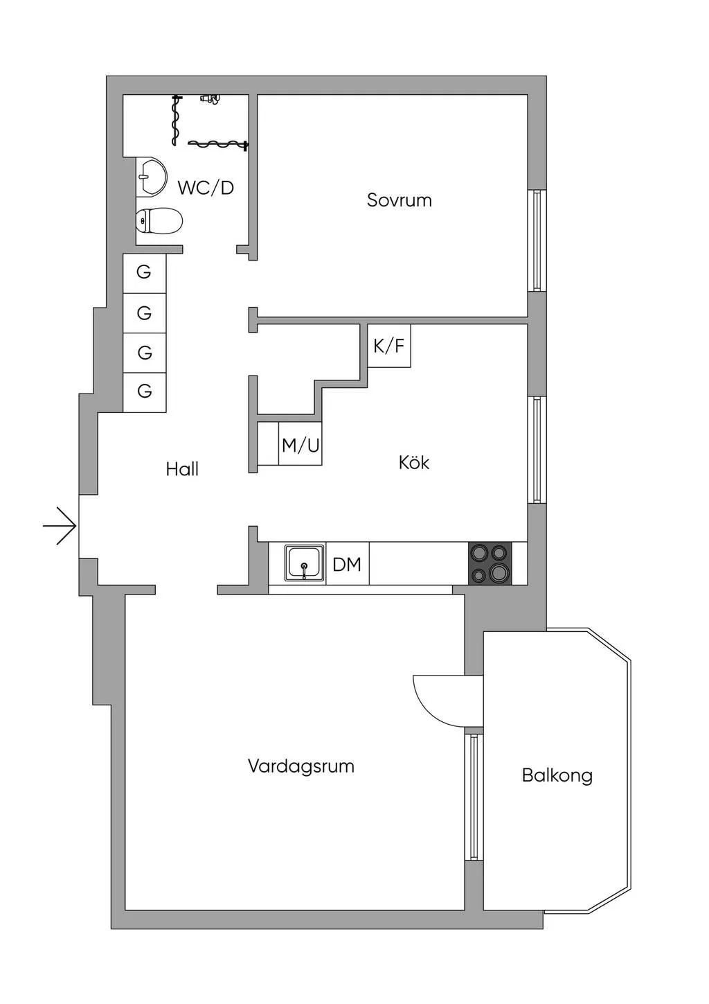Hyreslägenhet på Nyköping i nykoping