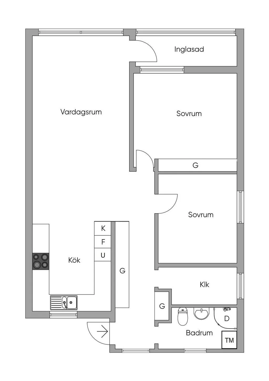 Hyreslägenhet på Skogås i skogas