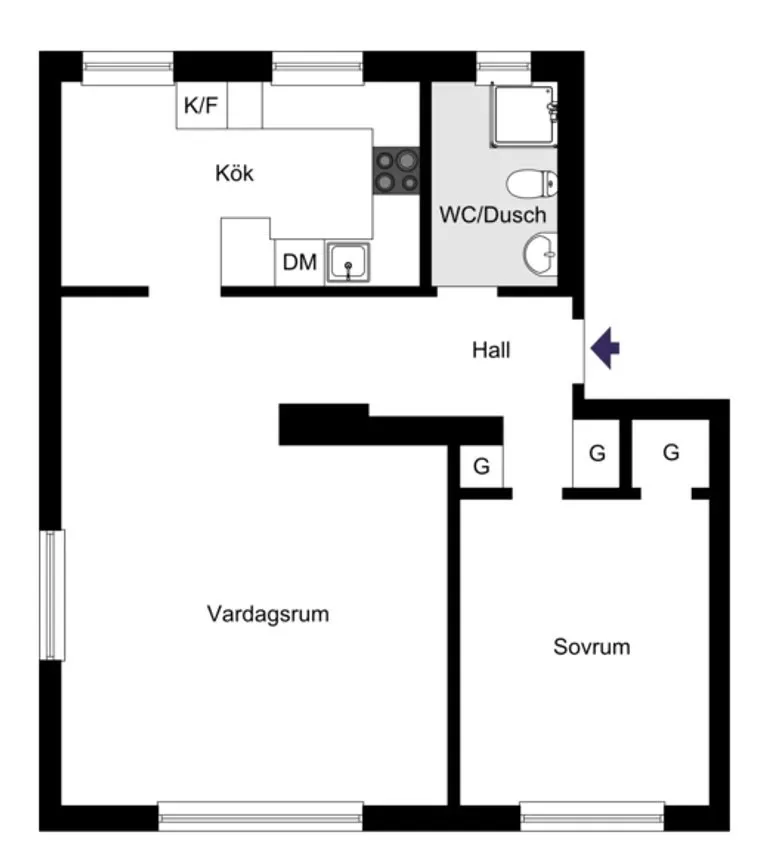 Hyreslägenhet på Bromma i bromma