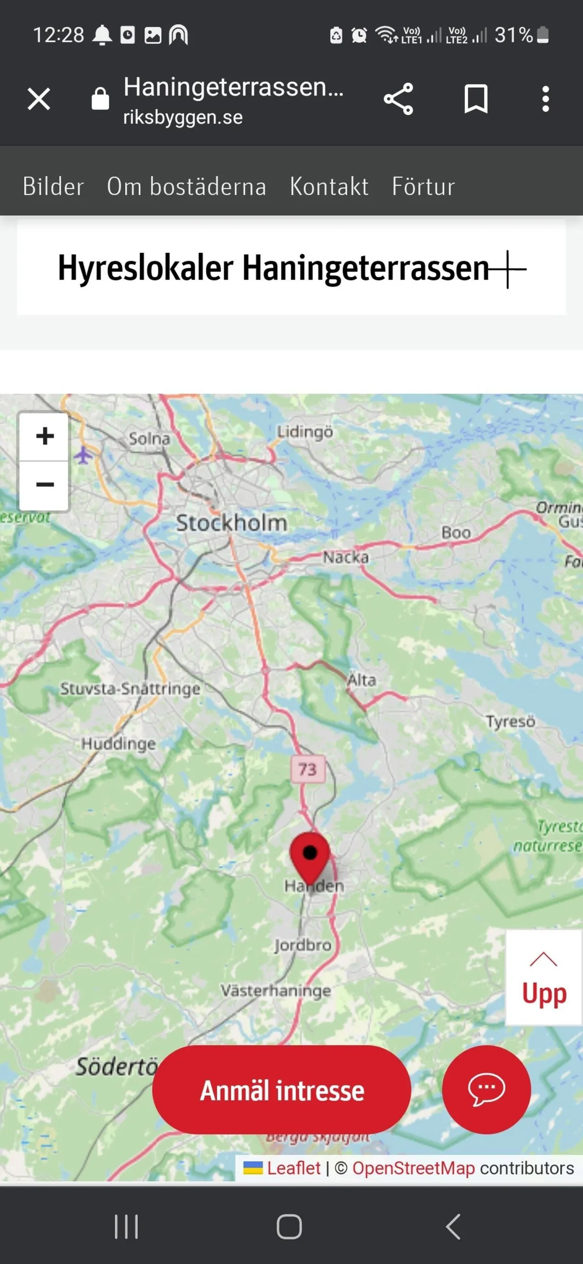 Hyreslägenhet på Handen i handen