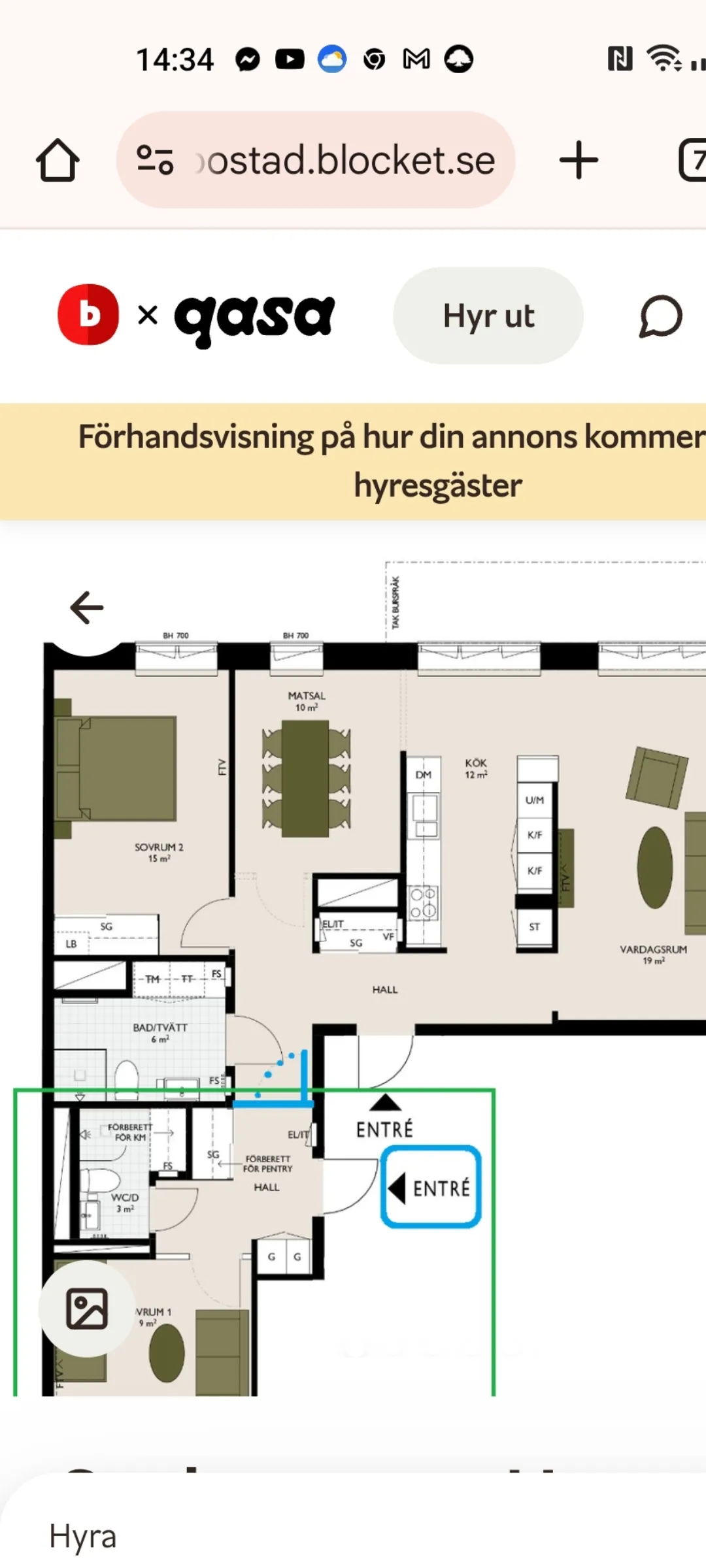 Hyreslägenhet på Uppsala i uppsala