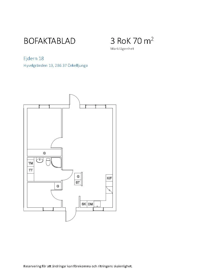 Hyreslägenhet på Örkelljunga i orkelljunga