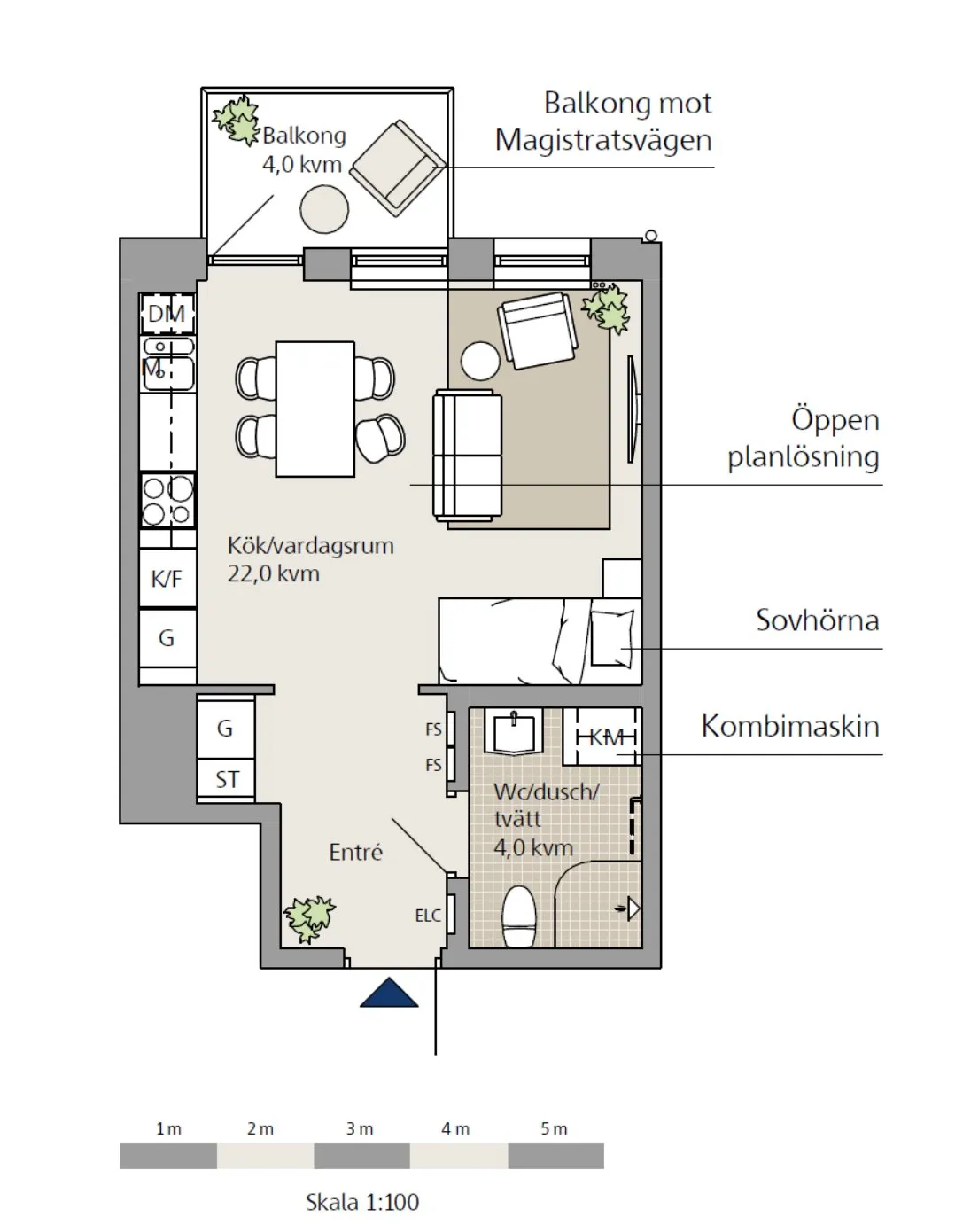 Hyreslägenhet på Lund i lund