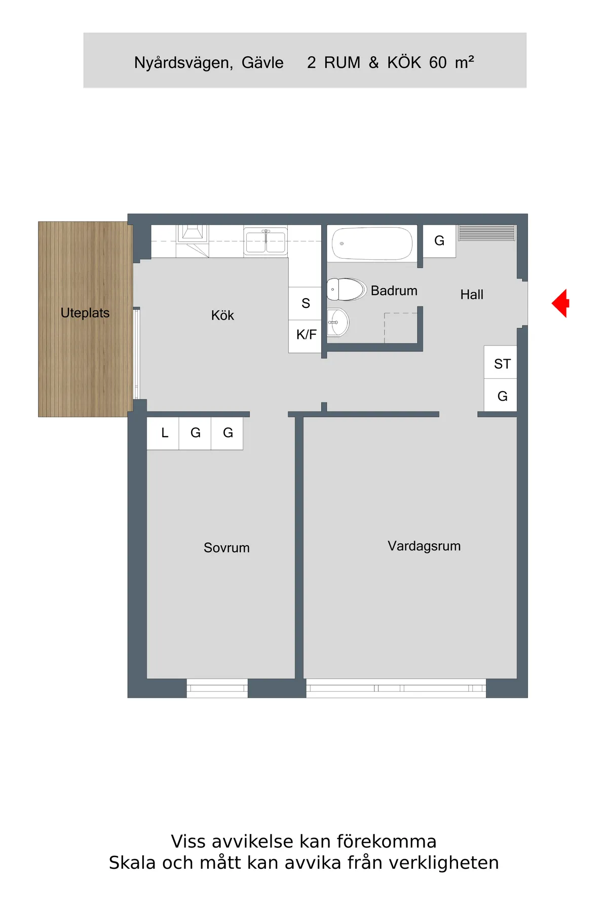 Hyreslägenhet på Gävle i gavle