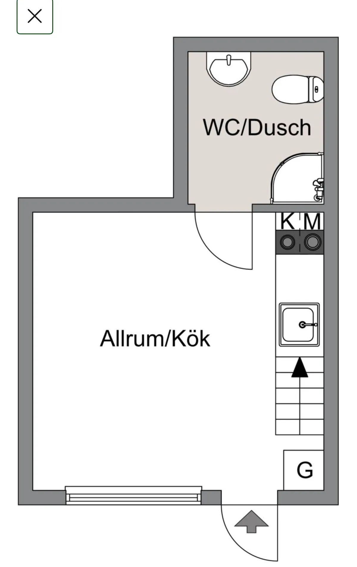 Hyreslägenhet på Sigtuna i sigtuna