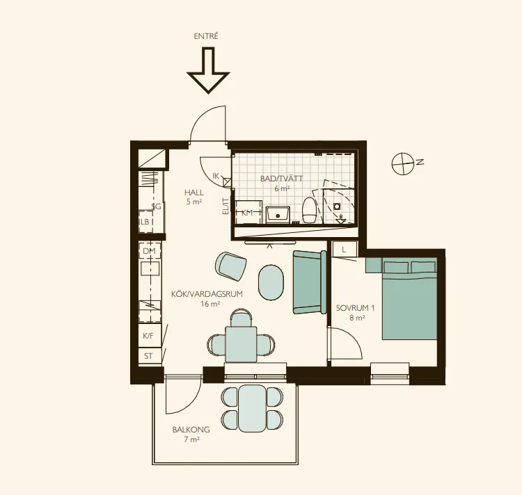 Hyreslägenhet på Lund i lund