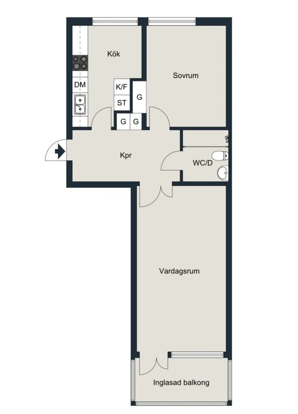 Hyreslägenhet på Kalmar i kalmar