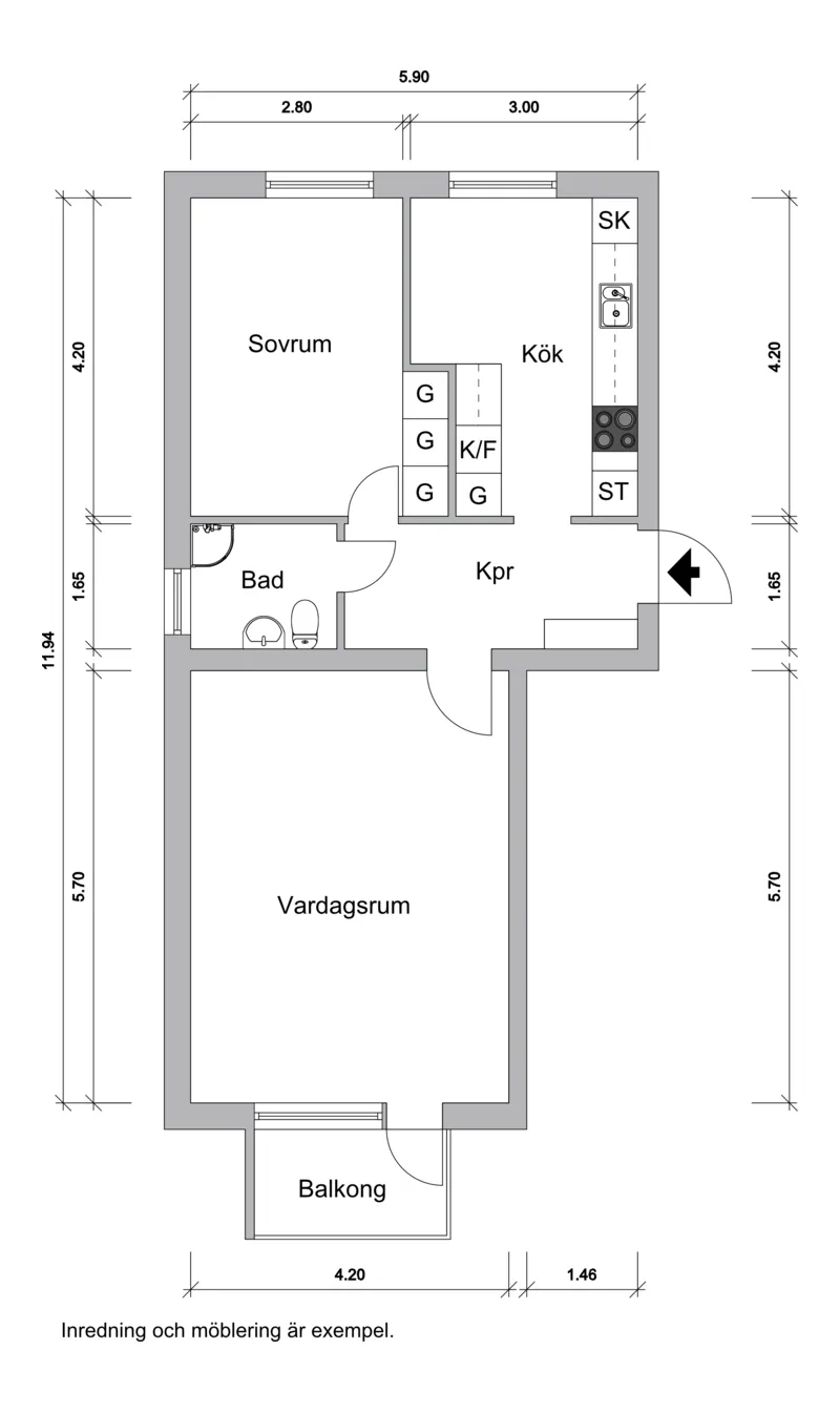 Hyreslägenhet på Skövde i skovde