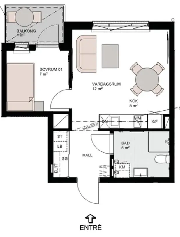 Hyreslägenhet på Täby i taby
