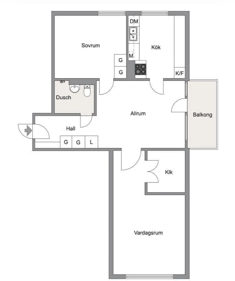 Hyreslägenhet på Täby i taby