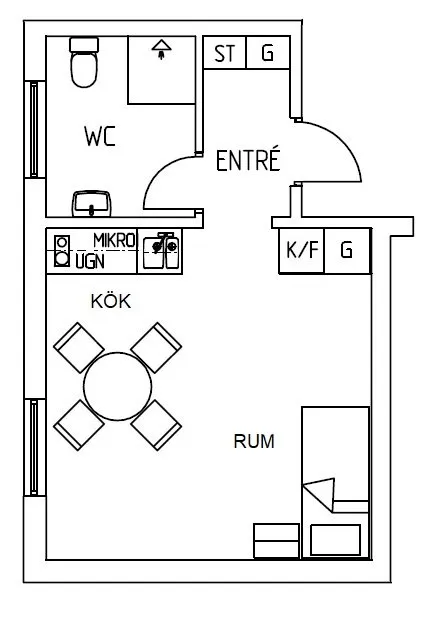 Hyreslägenhet på Växjö i vaxjo