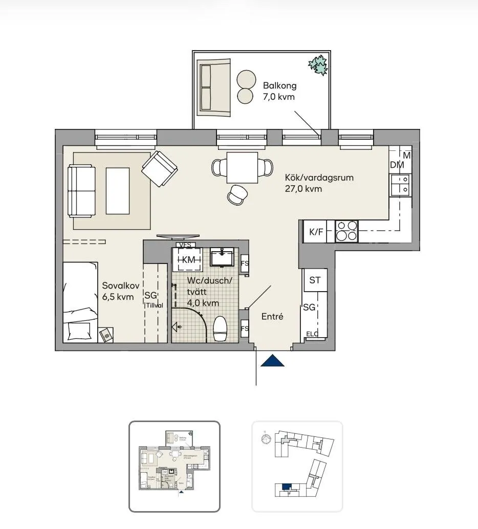 Hyreslägenhet på Limhamn i limhamn
