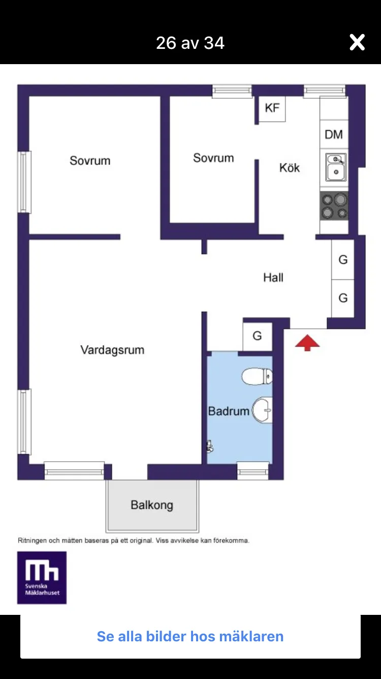 Hyreslägenhet på Bromma i bromma