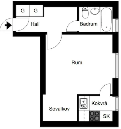 Hyreslägenhet på Hässelby i hasselby