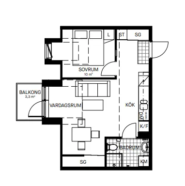 Hyreslägenhet på Västerås i vasteras