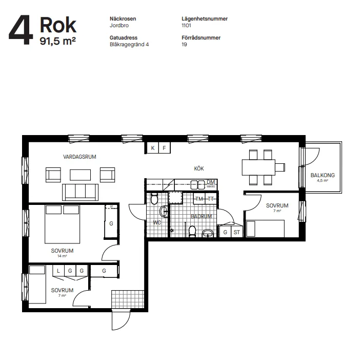 Hyreslägenhet på Jordbro i jordbro
