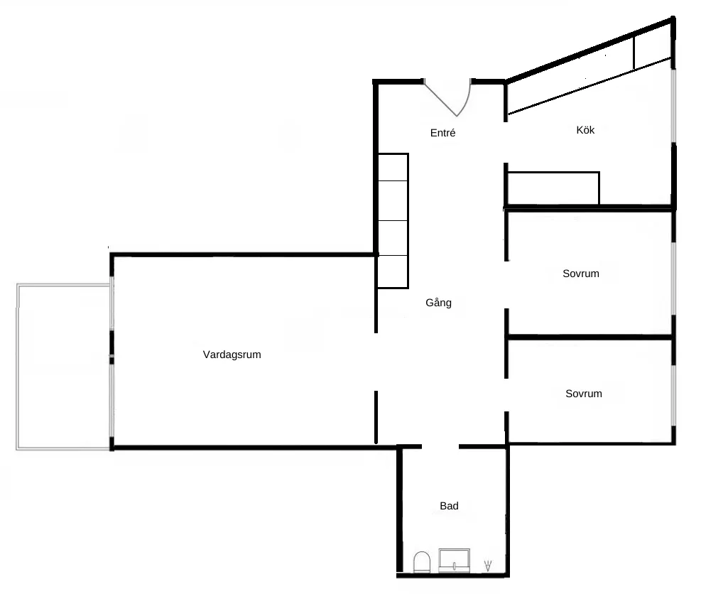 Hyreslägenhet på Hallsberg i hallsberg