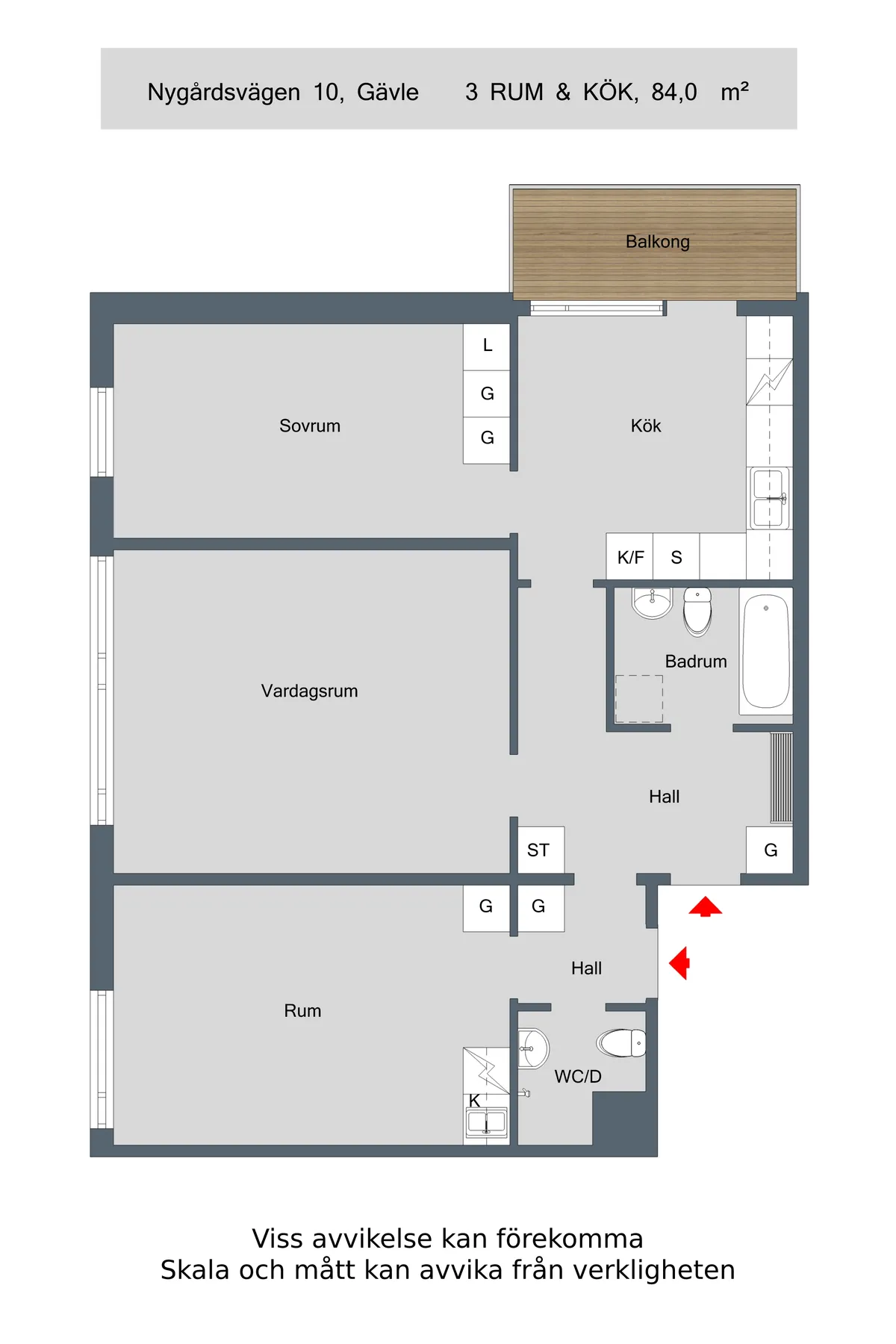 Hyreslägenhet på Gävle i gavle