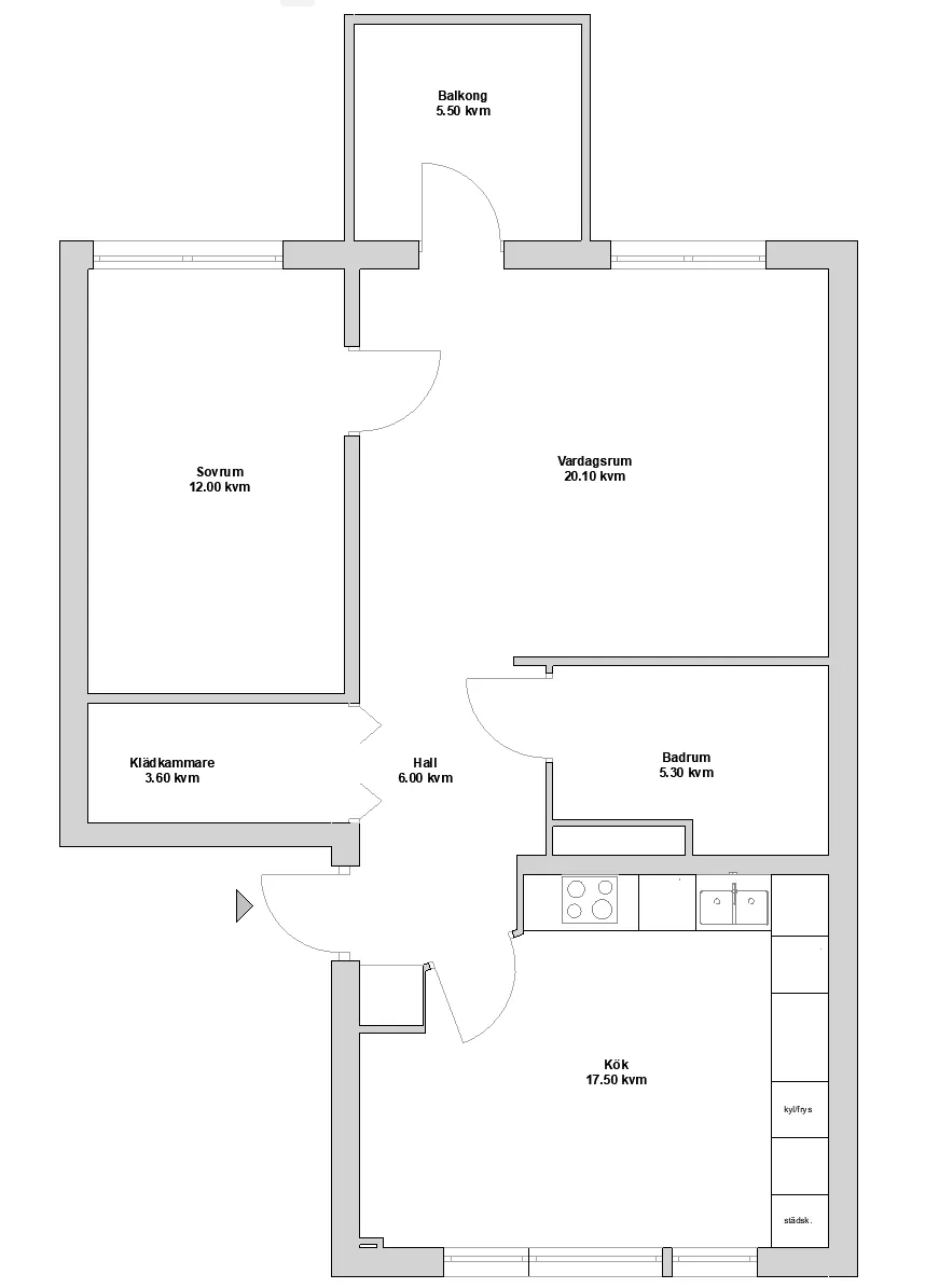 Hyreslägenhet på Skarpnäck i skarpnack