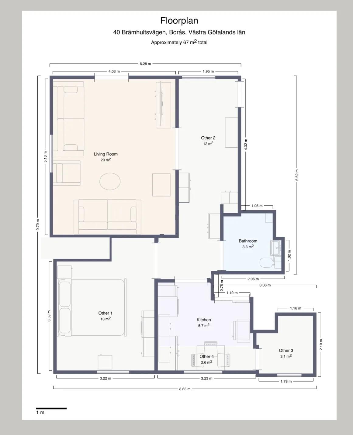 Hyreslägenhet på Borås i boras